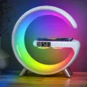 Google Shaped-RGB Night mood LED Lamp Bluetooth Speaker with Wireless Charger